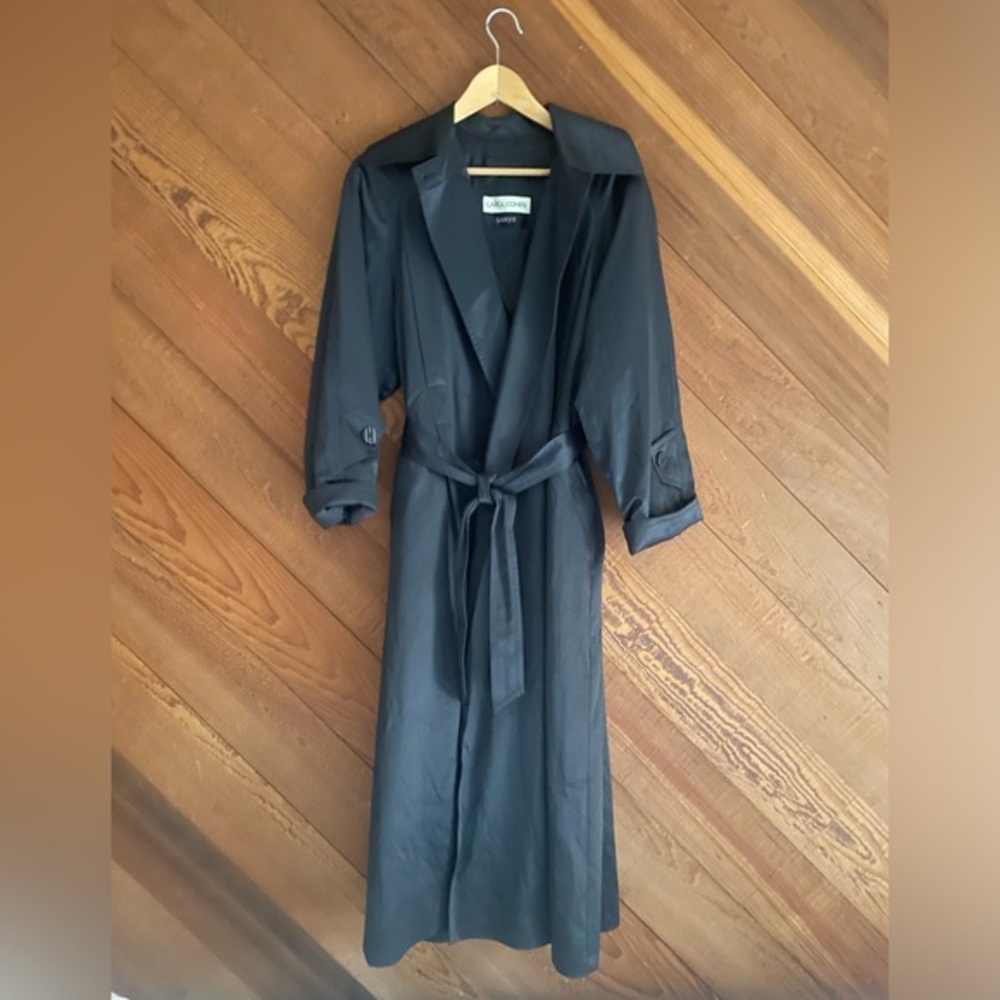 SANYO Satin Maxi Trench  Coat
